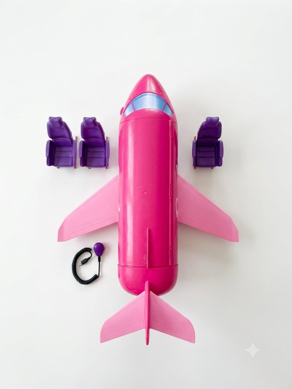 Vintage Mattel Barbie Glam Vacation Jet Plane Sounds & Accessories